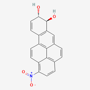 molecular formula C20H13NO4 B1209030 1-Nitrobenzo(a)pyrene trans-7,8-dihydrodiol CAS No. 88598-59-8