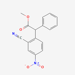 molecular formula C16H12N2O4 B12090333 Methyl 2-(2-cyano-4-nitrophenyl)-2-phenylacetate 