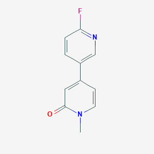 molecular formula C11H9FN2O B12090401 6-fluoro-1'-methyl-[3,4'-bipyridin]-2'(1'H)-one 