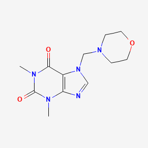 molecular formula C12H17N5O3 B1209044 1,3-Dimethyl-7-(morpholinomethyl)-1H-purine-2,6(3H,7H)-dione CAS No. 5089-89-4