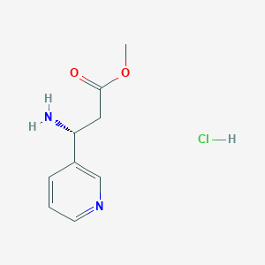 molecular formula C9H13ClN2O2 B12090485 methyl (3R)-3-amino-3-pyridin-3-ylpropanoate;hydrochloride CAS No. 1311254-89-3