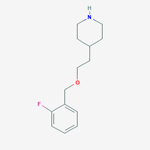 4-{2-[(2-Fluorophenyl)methoxy]ethyl}piperidine