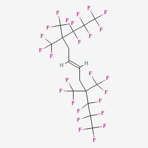 molecular formula C16H6F26 B12090524 (6E)-1,1,1,2,2,3,3,10,10,11,11,12,12,12-Tetradecafluoro-4,4,9,9-tetrakis(trifluoromethyl)dodec-6-ene CAS No. 1946796-71-9