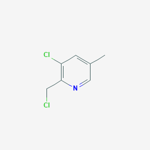 molecular formula C7H7Cl2N B12090527 3-Chloro-2-(chloromethyl)-5-methylpyridine CAS No. 1256790-68-7