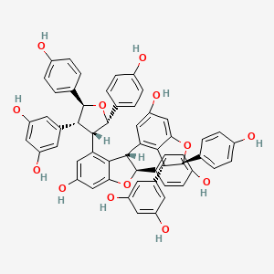 molecular formula C56H44O13 B1209053 小檗酚 A CAS No. 124027-58-3