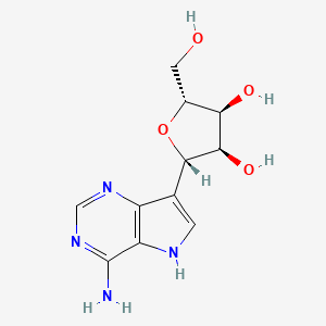 D-Ribitol, 1-C-(4-amino-5H-pyrrolo(3,2-D)pyrimidin-7-yl)-1,4-anhydro-, (S)-
