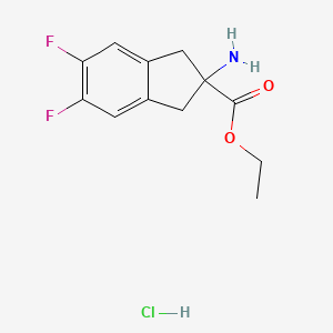 2-Amino-5,6-difluoro-indan-2-carboxylic acid ethyl ester hydrochloride