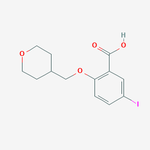 5-Iodo-2-[(oxan-4-yl)methoxy]benzoic acid