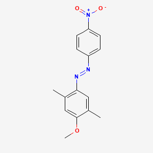 molecular formula C15H15N3O3 B12090595 Diazene, (4-methoxy-2,5-dimethylphenyl)(4-nitrophenyl)- CAS No. 153800-56-7