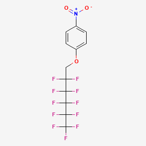 molecular formula C12H6F11NO3 B12090603 1-Nitro-4-[(2,2,3,3,4,4,5,5,6,6,6-undecafluorohexyl)oxy]benzene CAS No. 183997-46-8