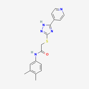 N-(3,4-dimethylphenyl)-2-[(5-pyridin-4-yl-1H-1,2,4-triazol-3-yl)thio]acetamide