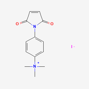 molecular formula C13H15IN2O2 B1209065 4-(N-马来酰亚胺基)苯基三甲基碘化铵 CAS No. 17804-54-5