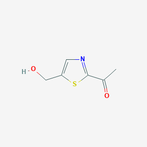 molecular formula C6H7NO2S B12090650 1-(5-(Hydroxymethyl)thiazol-2-yl)ethanone 