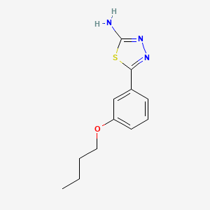 molecular formula C12H15N3OS B1209066 5-(3-丁氧基苯基)-1,3,4-噻二唑-2-胺 