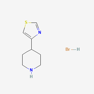 molecular formula C8H13BrN2S B12090662 4-(Piperidin-4-YL)thiazole hydrobromide 