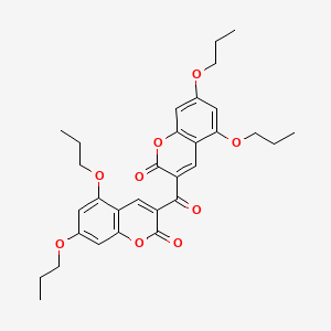 molecular formula C31H34O9 B12090778 3,3'-Carbonylbis(5,7-dipropoxy-2-benzopyrone) CAS No. 67135-48-2