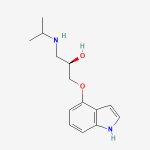 molecular formula C14H20N2O2 B1209078 (R)-(+)-pindolol CAS No. 68374-35-6