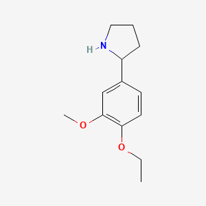 molecular formula C13H19NO2 B12090782 4-((2S)Pyrrolidin-2-YL)-1-ethoxy-2-methoxybenzene 