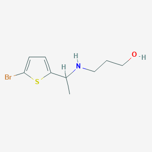 3-{[1-(5-Bromothiophen-2-yl)ethyl]amino}propan-1-ol