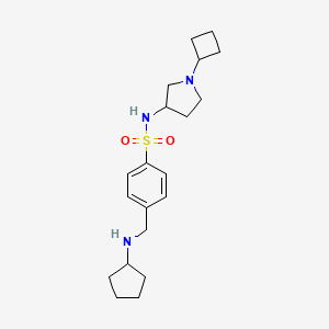 molecular formula C20H31N3O2S B12090788 N-(1-Cyclobutylpyrrolidin-3-yl)-4-((cyclopentylamino)methyl)benzenesulfonamide 