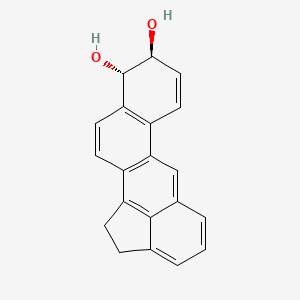 molecular formula C20H16O2 B1209082 Benz(j)aceanthrylene-9,10-diol, 1,2,9,10-tetrahydro-, trans- CAS No. 88262-31-1