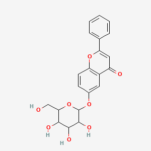 molecular formula C21H20O8 B12090834 2-Phenyl-6-[3,4,5-trihydroxy-6-(hydroxymethyl)oxan-2-yl]oxychromen-4-one 