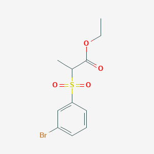 Ethyl 2-(3-bromobenzenesulfonyl)propanoate