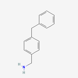 molecular formula C14H15N B12090862 Benzenemethanamine, 4-(phenylmethyl)- CAS No. 100710-32-5