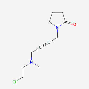 molecular formula C11H17ClN2O B1209097 N-[4(2-chloroethylmethylamino)-2-butynyl]-2 pyrrolidone 