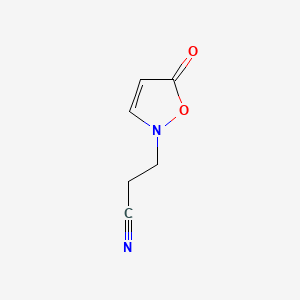 molecular formula C6H6N2O2 B1209106 5-Oxo-2(5H)-isoxazolepropanenitrile CAS No. 51580-99-5