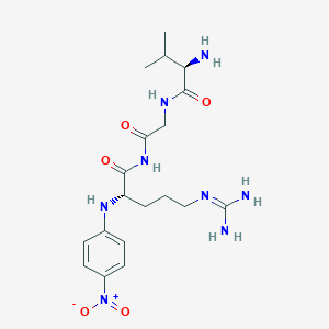 molecular formula C19H30N8O5 B1209114 (2S)-N-[2-[[(2R)-2-amino-3-methylbutanoyl]amino]acetyl]-5-(diaminomethylideneamino)-2-(4-nitroanilino)pentanamide CAS No. 80798-23-8