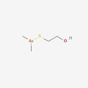 molecular formula C4H11AsOS B1209118 Dimethylarsinomercaptoethanol CAS No. 85653-39-0