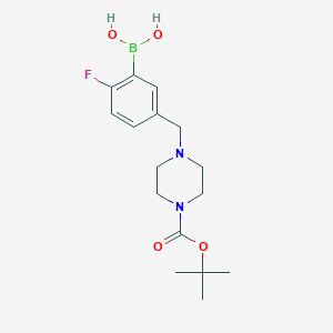 molecular formula C16H24BFN2O4 B12091259 [2-Fluoro-5-[[4-[(2-methylpropan-2-yl)oxycarbonyl]piperazin-1-yl]methyl]phenyl]boronic acid 