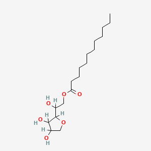 molecular formula C18H34O6 B1209128 Sorbitan laurate CAS No. 16287-68-6