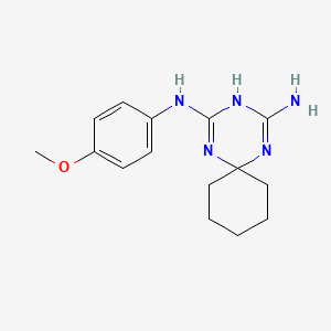 N4-(4-methoxyphenyl)-1,3,5-triazaspiro[5.5]undeca-1,4-diene-2,4-diamine