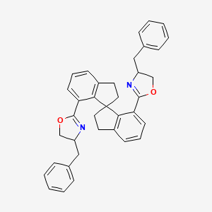 molecular formula C37H34N2O2 B12091379 Oxazole, 2,2'-[(1S)-2,2',3,3'-tetrahydro-1,1'-spirobi[1H-indene]-7,7'-diyl]bis[4,5-dihydro-4-(phenylmethyl)-, (4S,4'S)- CAS No. 940880-70-6