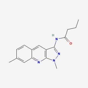 N-(1,7-dimethyl-3-pyrazolo[3,4-b]quinolinyl)butanamide
