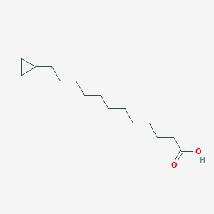 molecular formula C15H28O2 B12091384 Cyclopropanedodecanoic acid CAS No. 5617-76-5