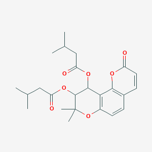 [8,8-Dimethyl-9-(3-methylbutanoyloxy)-2-oxo-9,10-dihydropyrano[2,3-f]chromen-10-yl] 3-methylbutanoate