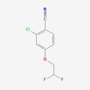 molecular formula C9H6ClF2NO B12091443 2-Chloro-4-(2,2-difluoroethoxy)benzonitrile 