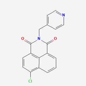 molecular formula C18H11ClN2O2 B12091449 6-Chloro-2-(4-pyridinylmethyl)-1H-benz[de]isoquinoline-1,3(2H)-dione 