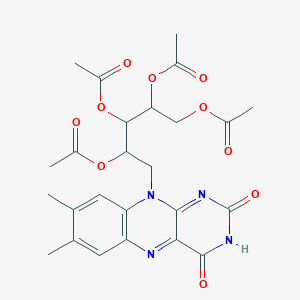 molecular formula C25H28N4O10 B1209152 Riboflavin, 2',3',4',5'-tetraacetate CAS No. 752-13-6