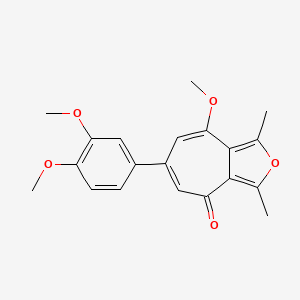 6-(3,4-Dimethoxyphenyl)-4-methoxy-1,3-dimethyl-8-cyclohepta[c]furanone