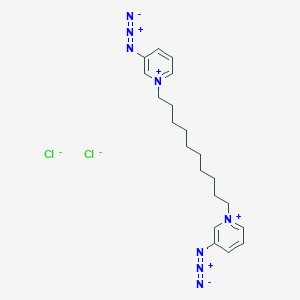molecular formula C20H28Cl2N8 B1209185 双（3-叠氮吡啶）1,10-癸二酸高氯酸盐 