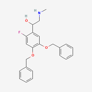 molecular formula C23H24FNO3 B1209187 1-[2-Fluoro-4,5-bis(phenylmethoxy)phenyl]-2-(methylamino)ethanol 