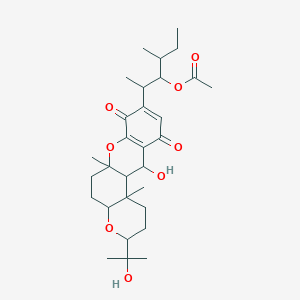 [(2S,3R,4S)-2-[(3R,4aR,6aR,12S,12bR)-12-hydroxy-3-(2-hydroxypropan-2-yl)-6a,12b-dimethyl-8,11-dioxo-1,2,3,4a,5,6,12,12a-octahydropyrano[3,2-a]xanthen-9-yl]-4-methylhexan-3-yl] acetate
