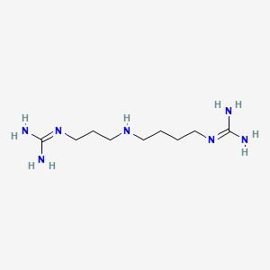 molecular formula C9H23N7 B1209202 Hirudonine CAS No. 2465-97-6