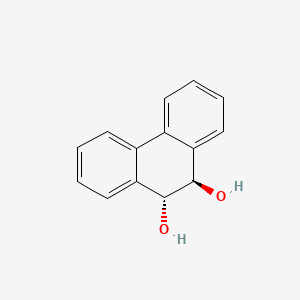 molecular formula C14H12O2 B1209221 (9R,10R)-9,10-dihydrophenanthrene-9,10-diol 