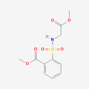 molecular formula C11H13NO6S B12092614 Benzoic acid, 2-[[(2-methoxy-2-oxoethyl)amino]sulfonyl]-, methyl ester CAS No. 76508-33-3