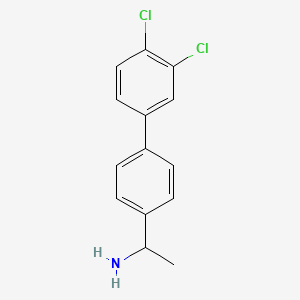 1-[4-(3,4-Dichlorophenyl)phenyl]ethan-1-amine